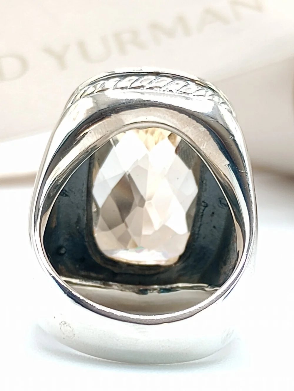 David Yurman Champagne & Diamond Albion Ring Size 7 - Picture 6 of 15
